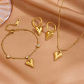 Crystal heart trio set
