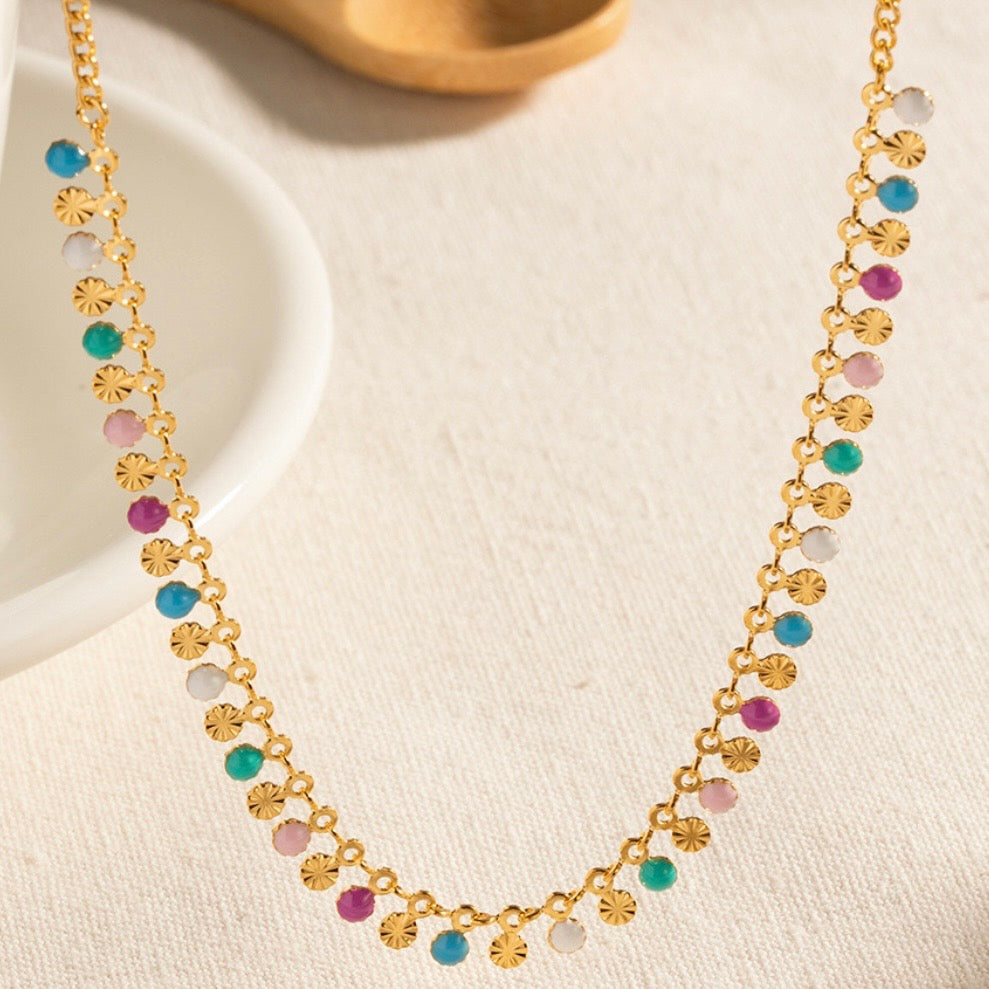 Rainbow beads necklace