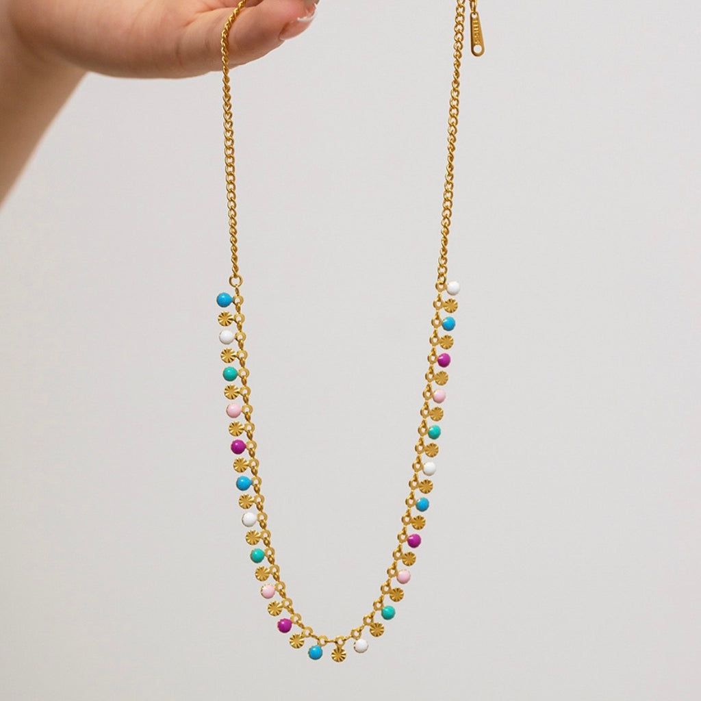 Rainbow beads necklace