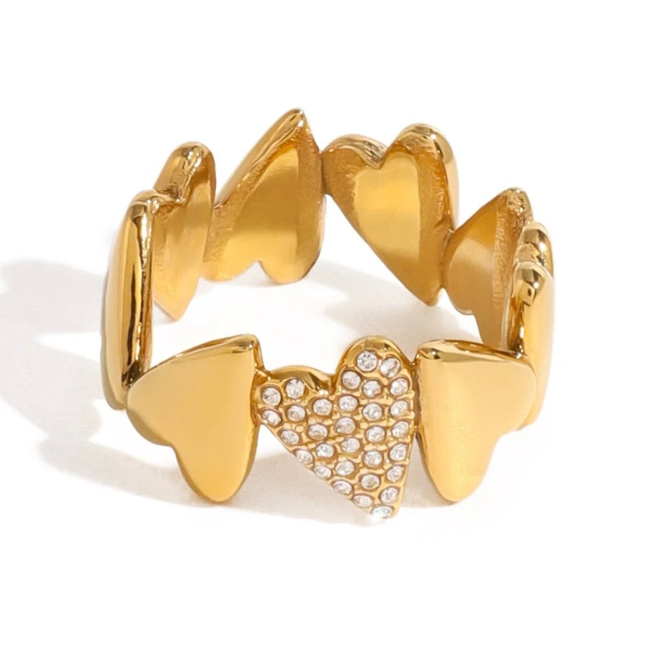 Amora CZ Heart Ring