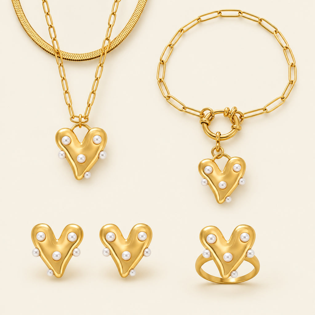 Aurora Pearl Heart Set