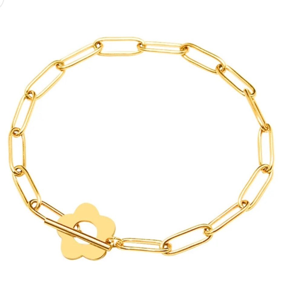 Daisy Paperclip Bracelet
