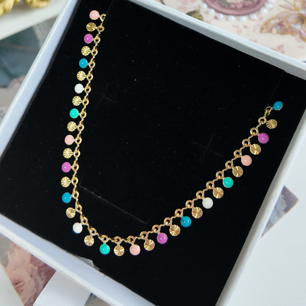 Rainbow beads necklace
